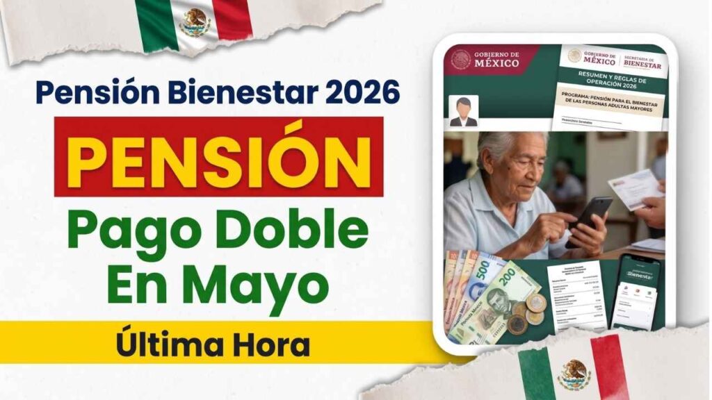 Pensión Bienestar 2026: Quiénes recibirán pago doble en mayo