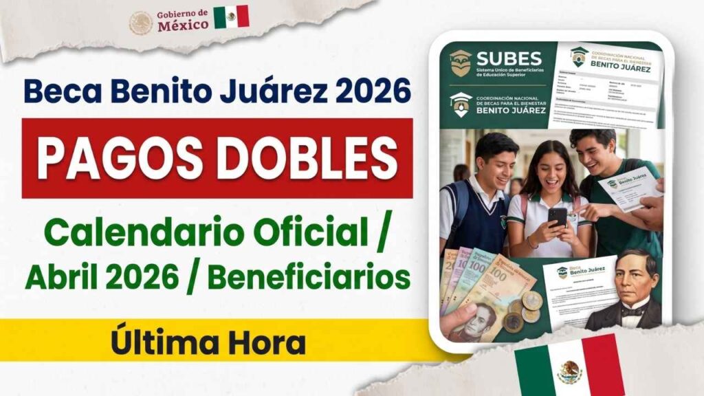 Calendario de pagos dobles abril 2026: beneficiarios de la Beca Benito Juárez y fechas oficiales