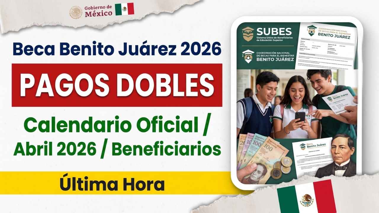 Calendario de pagos dobles abril 2026: beneficiarios de la Beca Benito Juárez y fechas oficiales