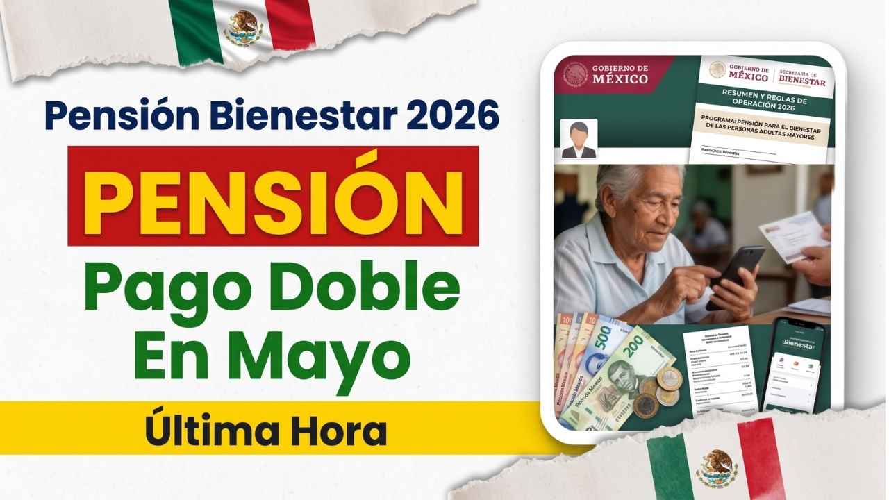 Pensión Bienestar 2026: Quiénes recibirán pago doble en mayo
